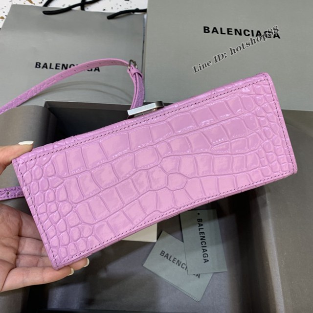 Balenciaga專櫃爆款女士小號手提包 巴黎世家藍紫色沙漏包 fyj1796